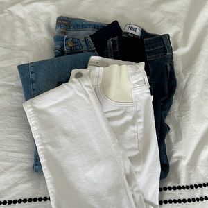 Mixed size designer brand maternity jeans selling as a package